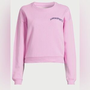 Love & Sports French Terry Cropped Graphic Sweatshirt